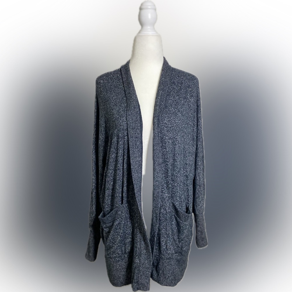X-Small American Eagle Soft & Sexy Plush Black Grey Sweater w/ Pockets